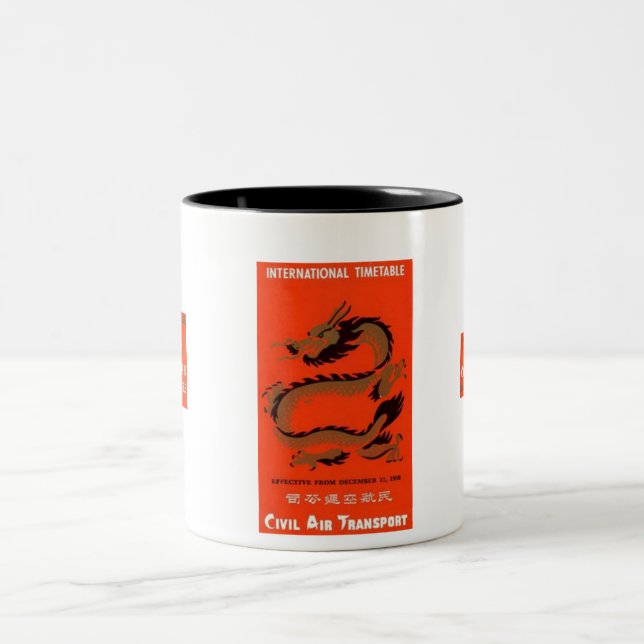 Taza Bicolor Mug de transporte aéreo civil (Centro)