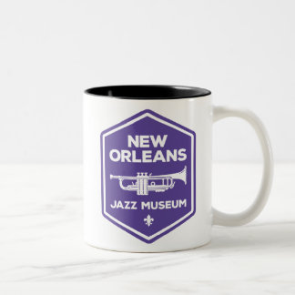 Taza Bicolor Mug de trompeta del Museo de Jazz de Nueva Orleans