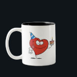 Taza Bicolor Mug del corazón rojo por cumpleaños<br><div class="desc">Este encantador tazón rojo del corazón es el regalo de cumpleaños perfecto, con un diseño elegante y un gráfico del corazón vibrante. Ideal para las mañanas y las noches relajantes, es una forma muy cuidadosa de mostrar amor y aprecio. Fabricado con cerámica duradera, es a la vez microondas y lavavajillas,...</div>