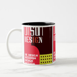 Taza Bicolor Mug. del diseñador gráfico negrita