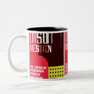 Taza Bicolor Mug. del diseñador gráfico negrita