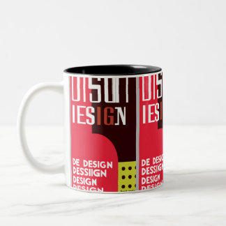 Taza Bicolor Mug. del diseñador gráfico negrita
