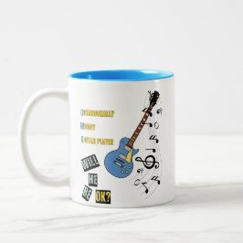 Taza Bicolor Mug del jugador de guitarra OMG