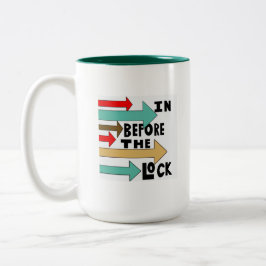 Taza Bicolor Mug Del Logotipo 'In Before The Lock'