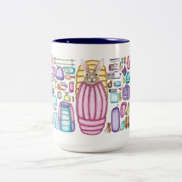 Taza Bicolor Mug del mochilero de la propagación de los gases d