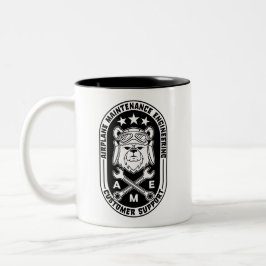 Taza Bicolor Mug del oso piloto - doble cara