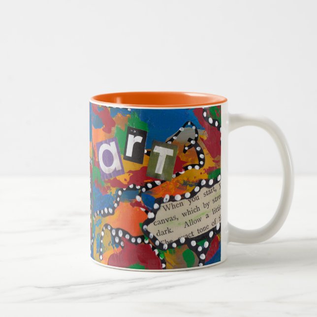 Taza Bicolor Mug del profesor de arte (Derecha)