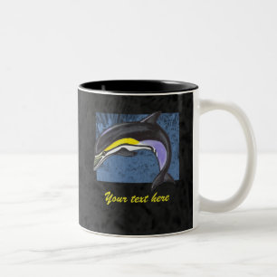 Taza Bicolor Mug delfín común