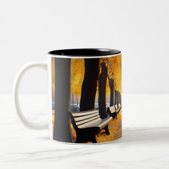 Taza Bicolor Mug, diseño Otoño (Izquierda)