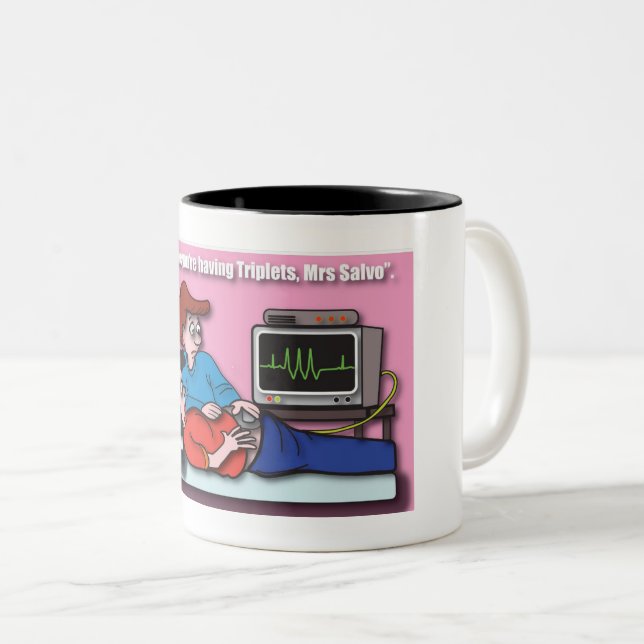 TAZA BICOLOR MUG ECG FUNNY (Anverso derecho)