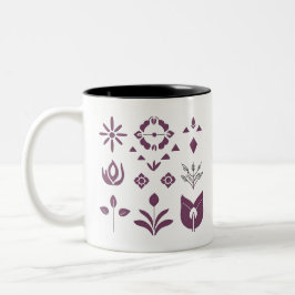 Taza Bicolor Mug estilo boho mínimo - Estética neutra moderna