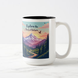 Taza Bicolor Mug "Explora la belleza de la naturaleza"