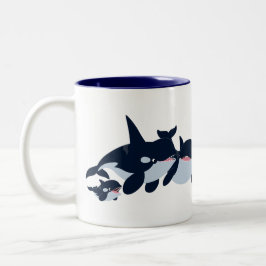 Taza Bicolor Mug familiar de Personalizado cutáneo Orca