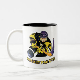 Taza Bicolor Mug fanática del hockey - mejor regalo para los fa