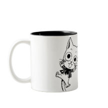 Mug feliz - Manga blanca y negra con cola de hadas