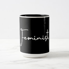 Taza Bicolor Mug feminista - Empoderamiento de los derechos de 