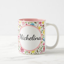 Mug Floral personalizada