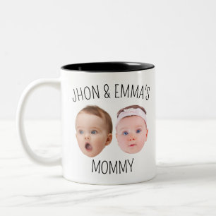Taza Bicolor Mug fotográfica personalizada, regalo del Día de l