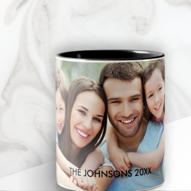 Taza Bicolor Mug fotográfico del Día del Padre personalizado |  (Subido por el creador)