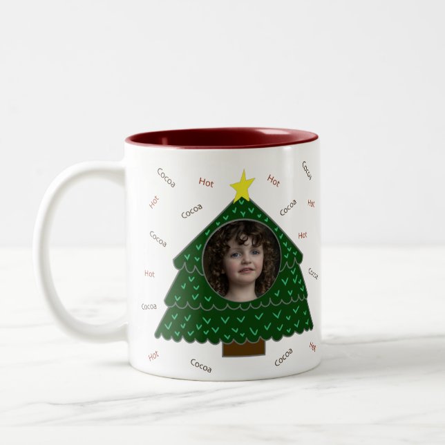 Taza Bicolor Mug fotográfico navideño personalizado (Izquierda)