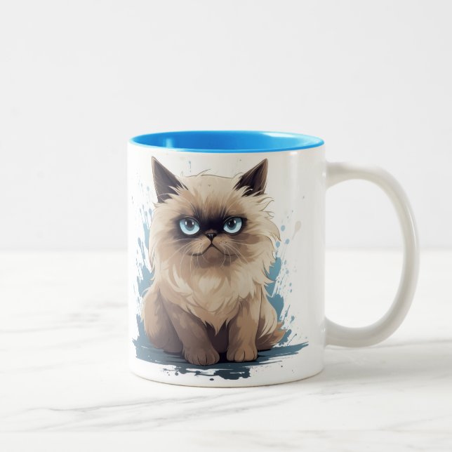 Taza Bicolor Mug, gato de Grump (Derecha)