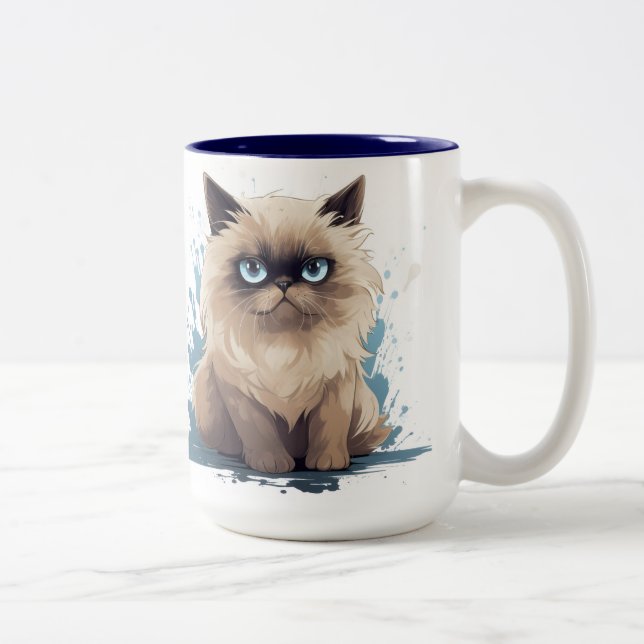 Taza Bicolor Mug, gato de Grump (Derecha)