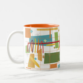 Taza Bicolor Mug geométrica imperial de playa