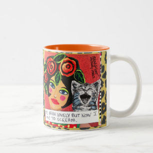 TAZA BICOLOR MUG-HA SIDO AMABLE PERO AHORA TENGO QUE GRITAR