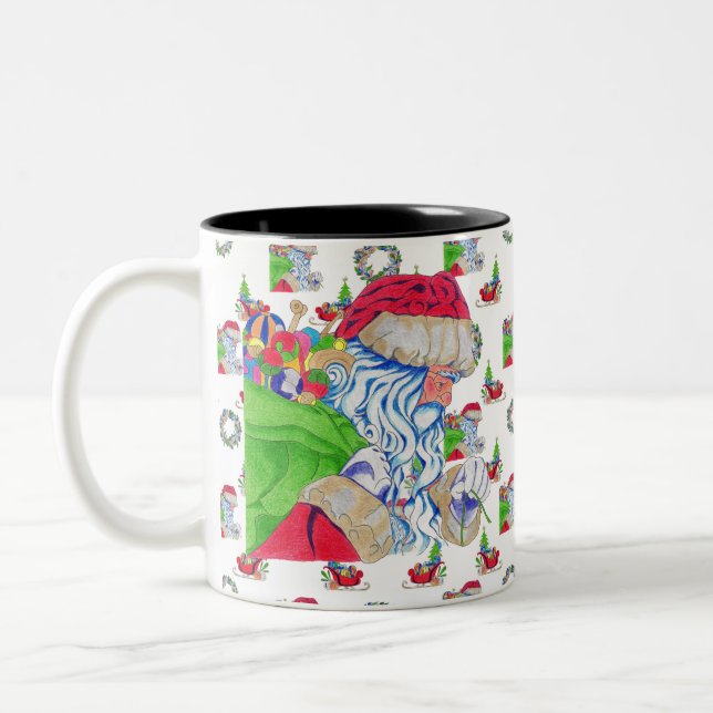 Taza Bicolor Mug Holiday Santa (Izquierda)