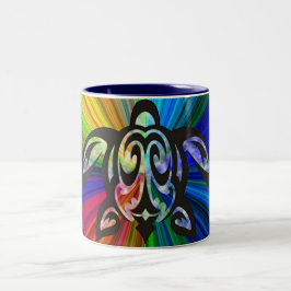 Taza Bicolor Mug honu hawaiano