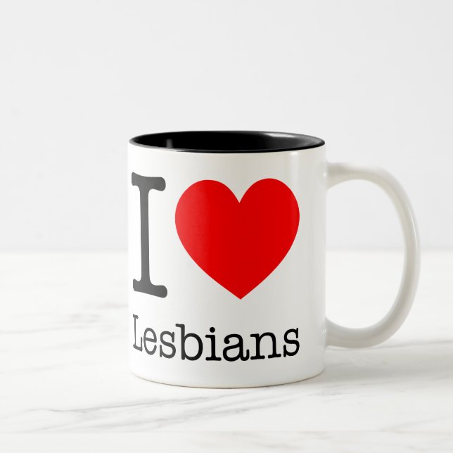 Taza Bicolor Mug I Love Lesbians (Derecha)