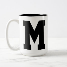 Taza Bicolor Mug inicial personalizada