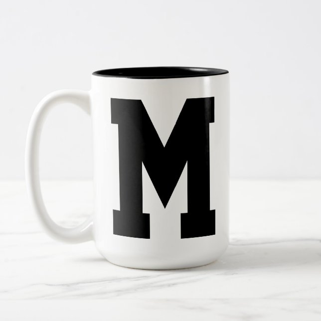 Taza Bicolor Mug inicial personalizada (Izquierda)