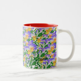 Taza Bicolor Mug: Jardín De Flores