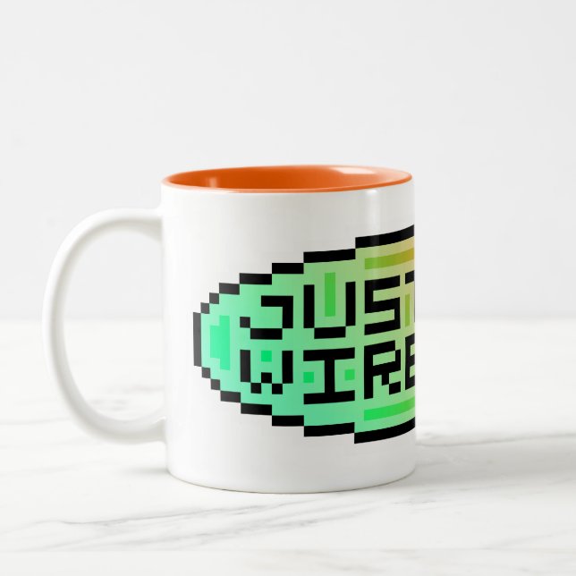 Taza Bicolor Mug JustWall WireHead (Izquierda)
