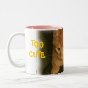 Taza Bicolor Mug Kitty "DEMASIADO CUIDADO POR CAFÉ"