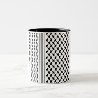 Taza Bicolor Mug Kufiya negra palestina