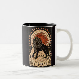 Taza Bicolor Mug Leo Celestial Zodiac Art