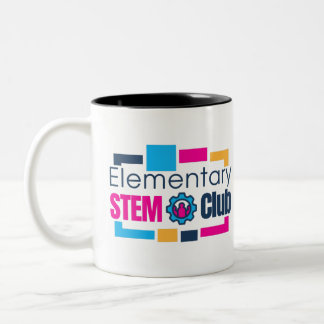Taza Bicolor Mug. logotipo de club básico STEM