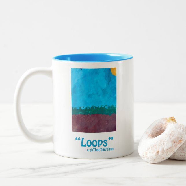Taza Bicolor Mug "Loops" (Con donut)
