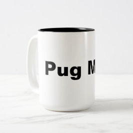 Taza Bicolor Mug Mamá Pug