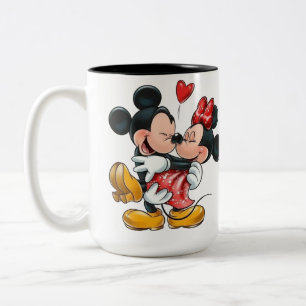 Taza Bicolor Mug mikey mouse love