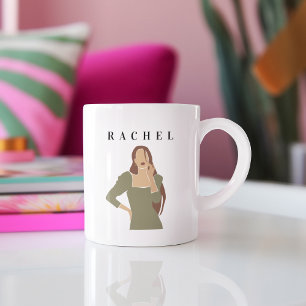 Taza Bicolor Mug Minimalista moderna femenina
