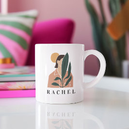 Taza Bicolor Mug Minimalista moderna femenina