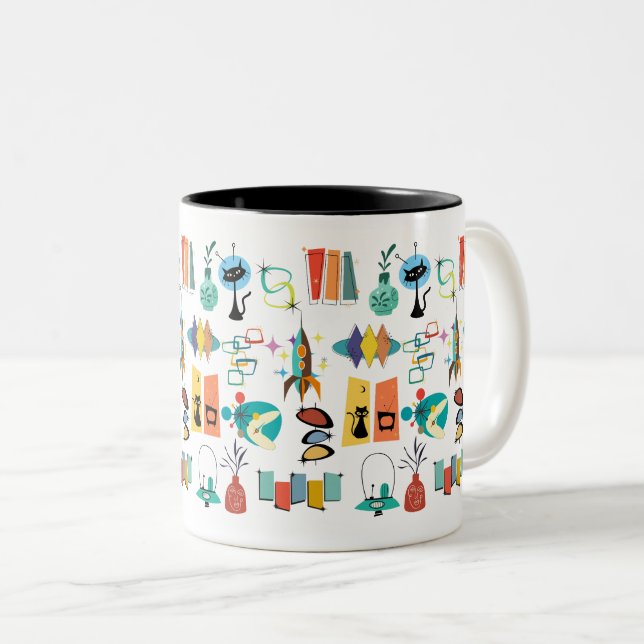 Taza Bicolor Mug moderno de mediados del siglo XX (Anverso derecho)