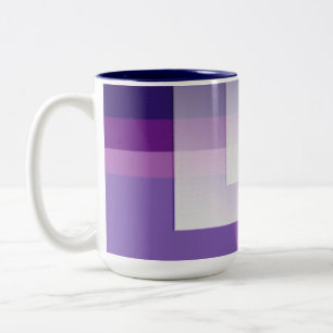 Taza Bicolor Mug morado y blanco
