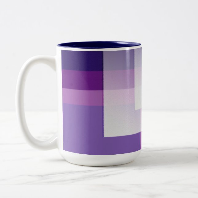 Taza Bicolor Mug morado y blanco (Izquierda)