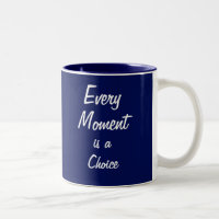 Mug motivacional - Azul - "Cada momento"