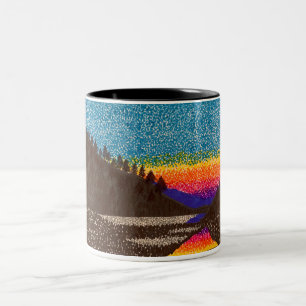 Taza Bicolor Mug - Mountain Sunset