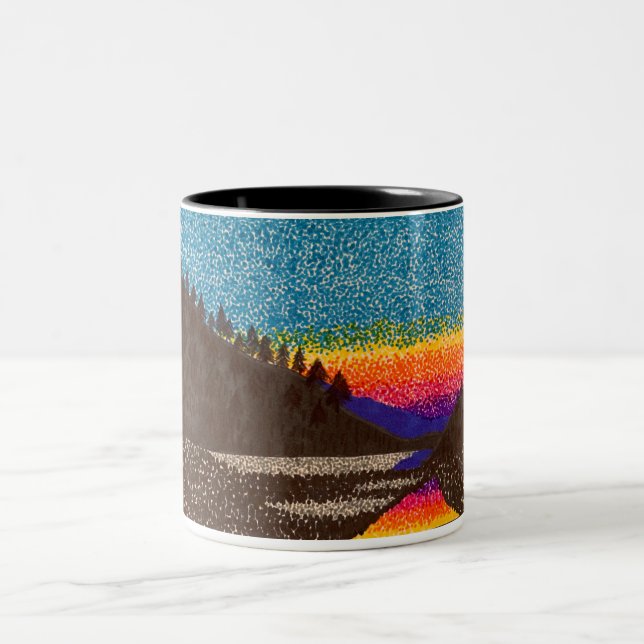 Taza Bicolor Mug - Mountain Sunset (Centro)
